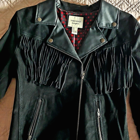 Black Suede Fringe Jacket 